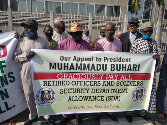 Shame as retired soldiers storm defence ministry, protest unpaid allowances