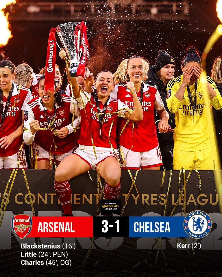 Photo: Arsenal Women win League Cup