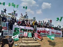 Polls: Anti-Tinubu protesters ground Abuja, demand interim govt, fresh polls