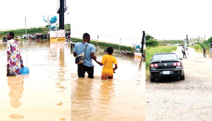 Ogun residents lament as flood overruns link road