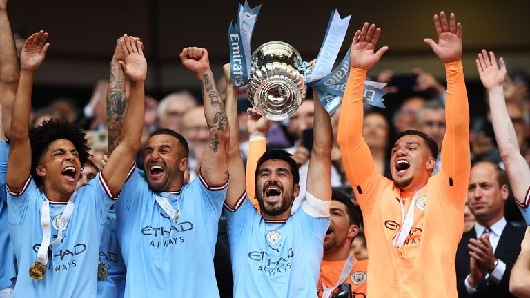 Guardiola targets Man City treble after FA Cup final win