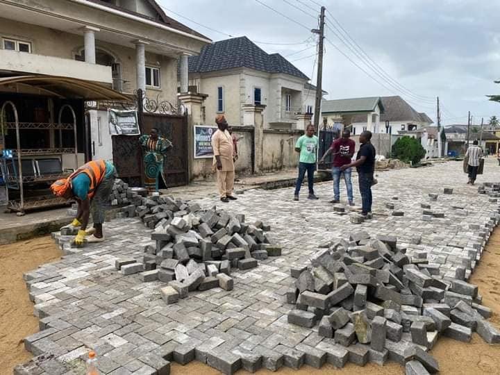 Orile Agege Council Boss begins interlocking of Alaagba Residential Scheme road