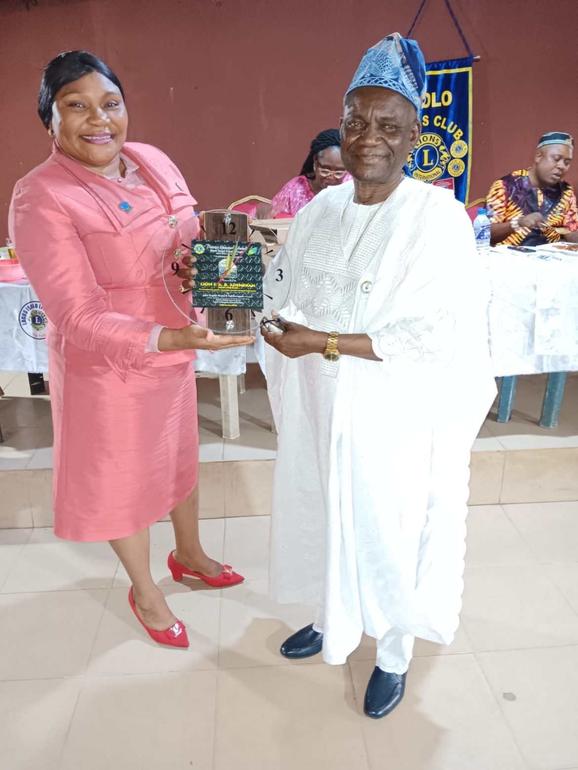 District 404B1 honours Lion(Prince) F.A.B Adenekan for Humanitarian service