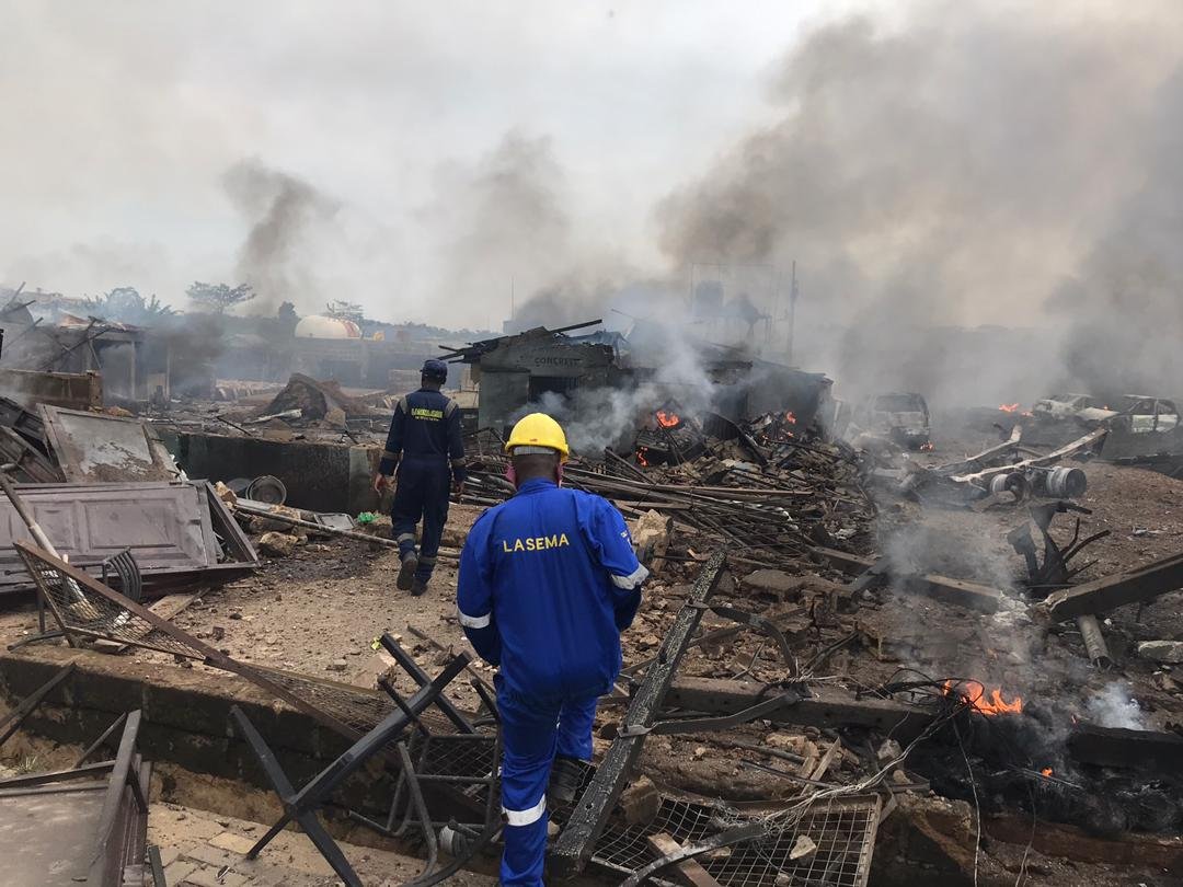 How Gas explosion razed acres of makeshift structures in Lekki