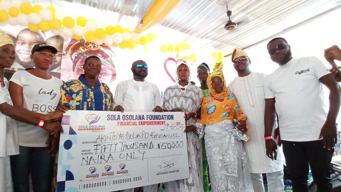 Sola Osolana Foundation empowers over 100 Agege residents with N5 Million